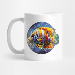 Pisces Zodiac Sign created with beautiful flowers Mug